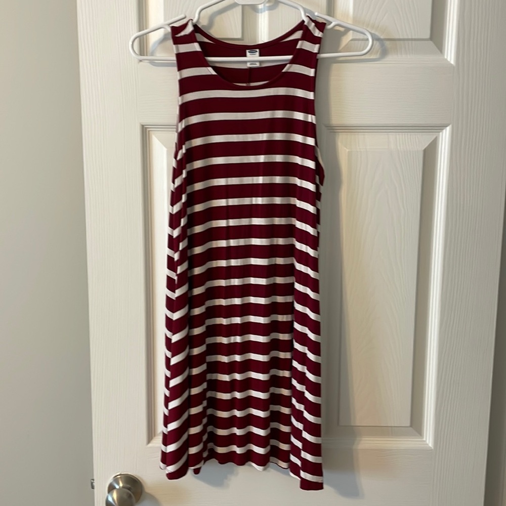 Old Navy striped red and white sleeveless dress